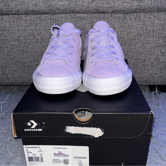 Converse Chuck Star Player Ox Purple White Suede Size 7 women and 5 men - Picture 7 of 8